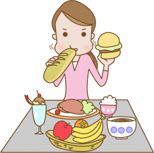 一人で食べることが多い人は、食べるのが早く太りやすい傾向に。